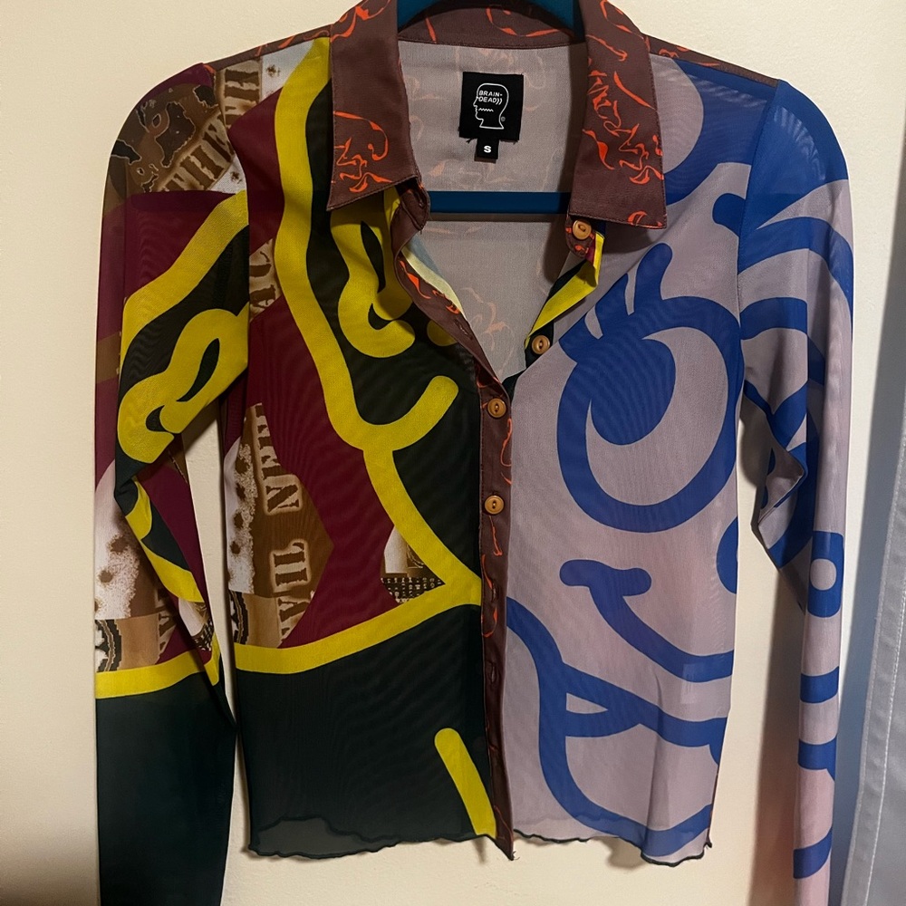 Brain dead graphic blouse